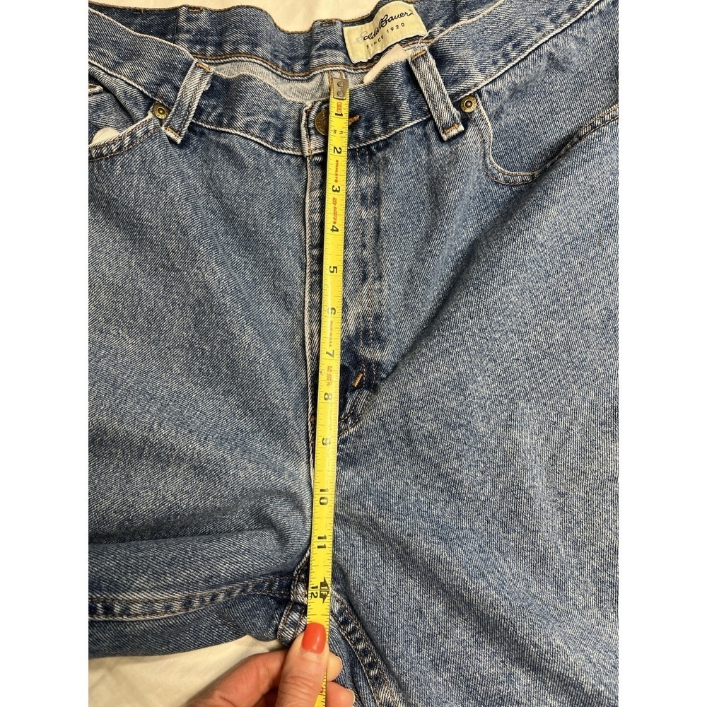 Eddie Bauer Mens Denim Shorts Size 38 Blue Cotton Jean Shorts 10" Inseam Casual - Picture 7 of 9